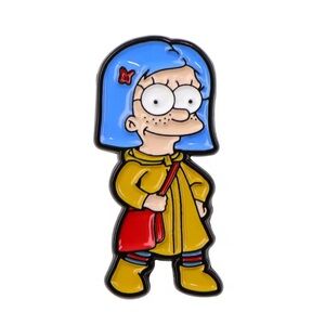 The Simpsons, Lisa Simpsons, Lisa Simpson Dressed as Coraline Enamel Metal Pin